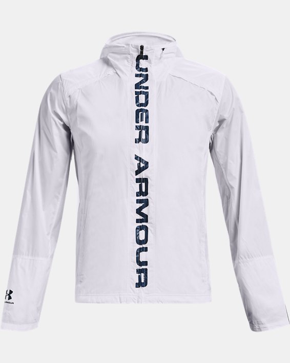 Men's UA Storm Accelerate Pro Shell Jacket, White, pdpMainDesktop image number 5